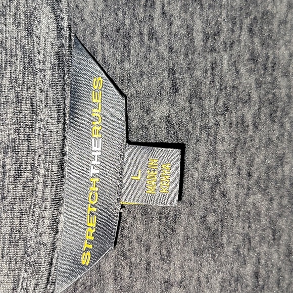 STRETCH THE RULES SZ L 3/4 ZIP FRONT GRAY - Picture 2 of 6